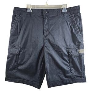 UnionBay Men Size 38 Blue Flat Front 6 Pocket Cargo Hiking Outdoor Casual Shorts